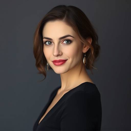 A sophisticated headshot of Isabella Rossi, a Shakespearean acting expert.
