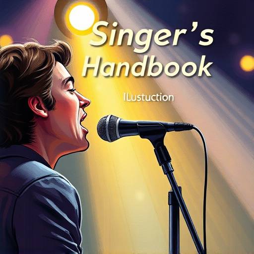 Cover of 'The Singer's Handbook' by Nicolas Stolzman, illustrating vocal techniques.