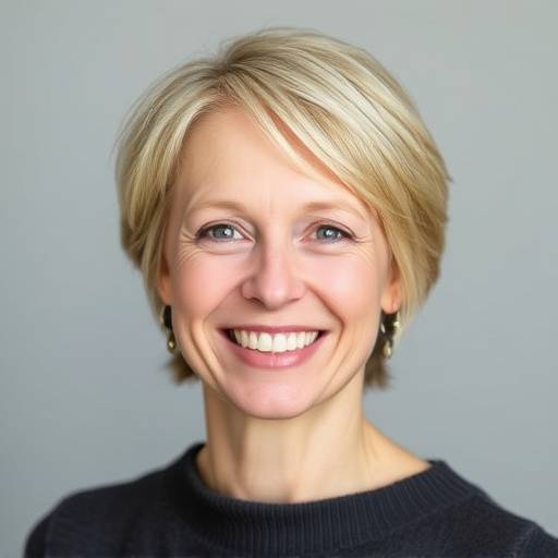 Headshot of Professor Eleanor Vance, a smiling woman with short blonde hair.