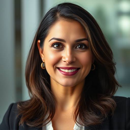 Portrait of Elena Ramirez, CEO of Aurora Visuals